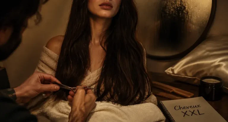 Cheveux très longs : coiffeur effile les pointes pour préserver la matière