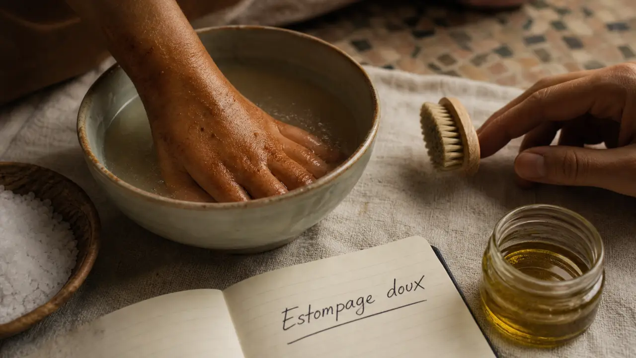Comment enlever du henné sur la peau : eau tiède salée et citron, estompage doux