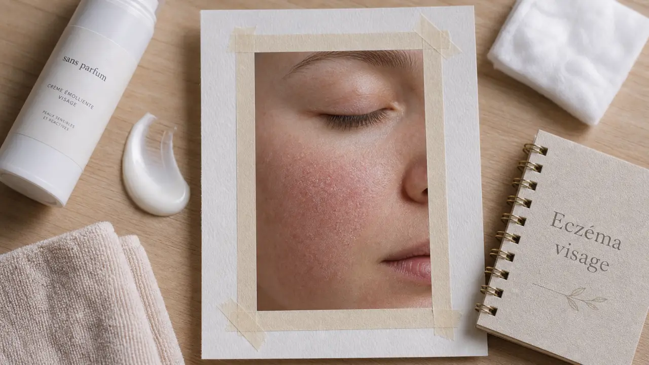Eczema sur visage : rougeurs et peau sèche, soins sans parfum