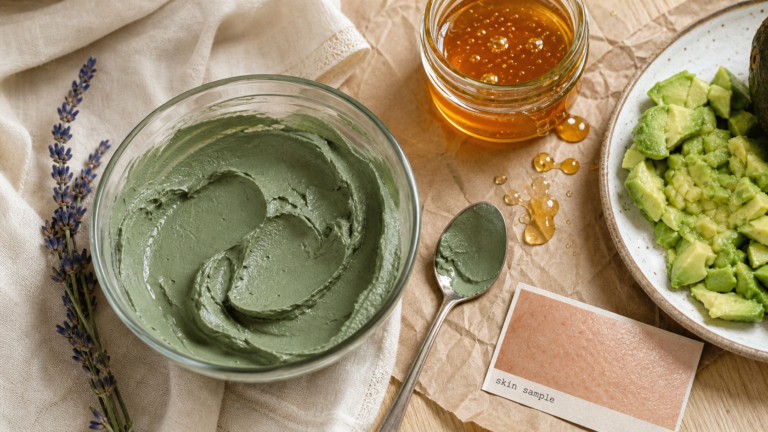 Masque pour le visage maison à l’argile verte et au miel