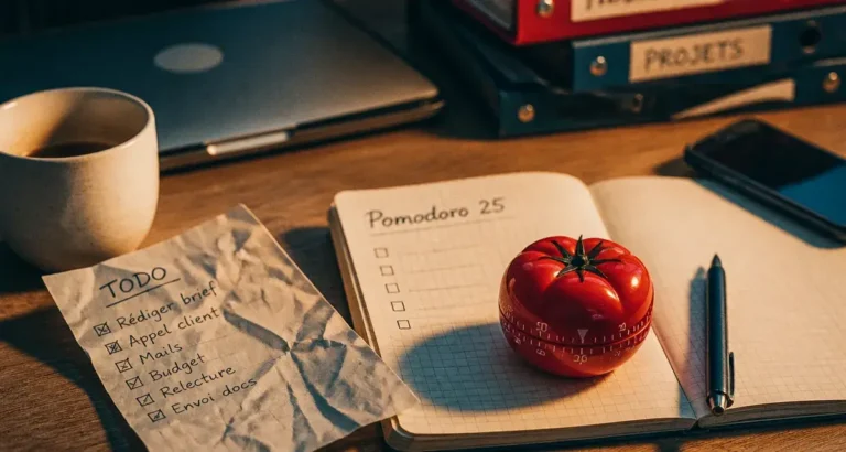 La méthode pomodoro pour gérer son temps, minuteur Pomodoro 25 sur bureau
