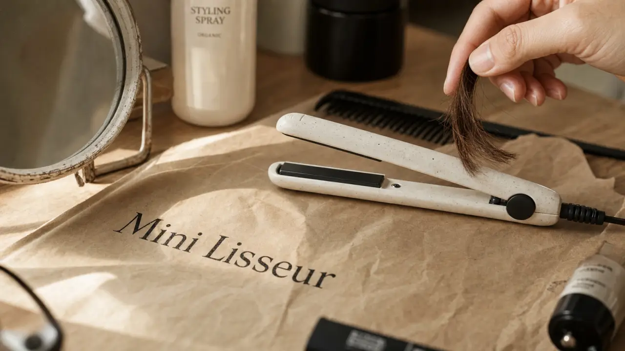 Mini lisseur cheveux courts 26 mm, 185°C