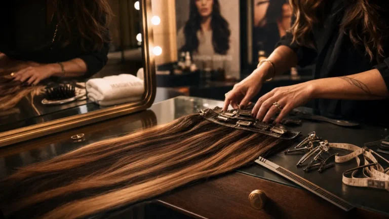 Rajout pour les cheveux : préparer un rajout à clips pour gagner volume et longueur