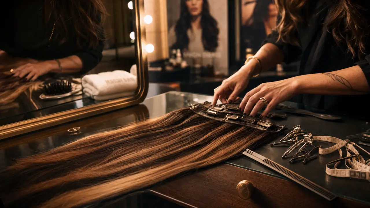 Rajout pour les cheveux : préparer un rajout à clips pour gagner volume et longueur
