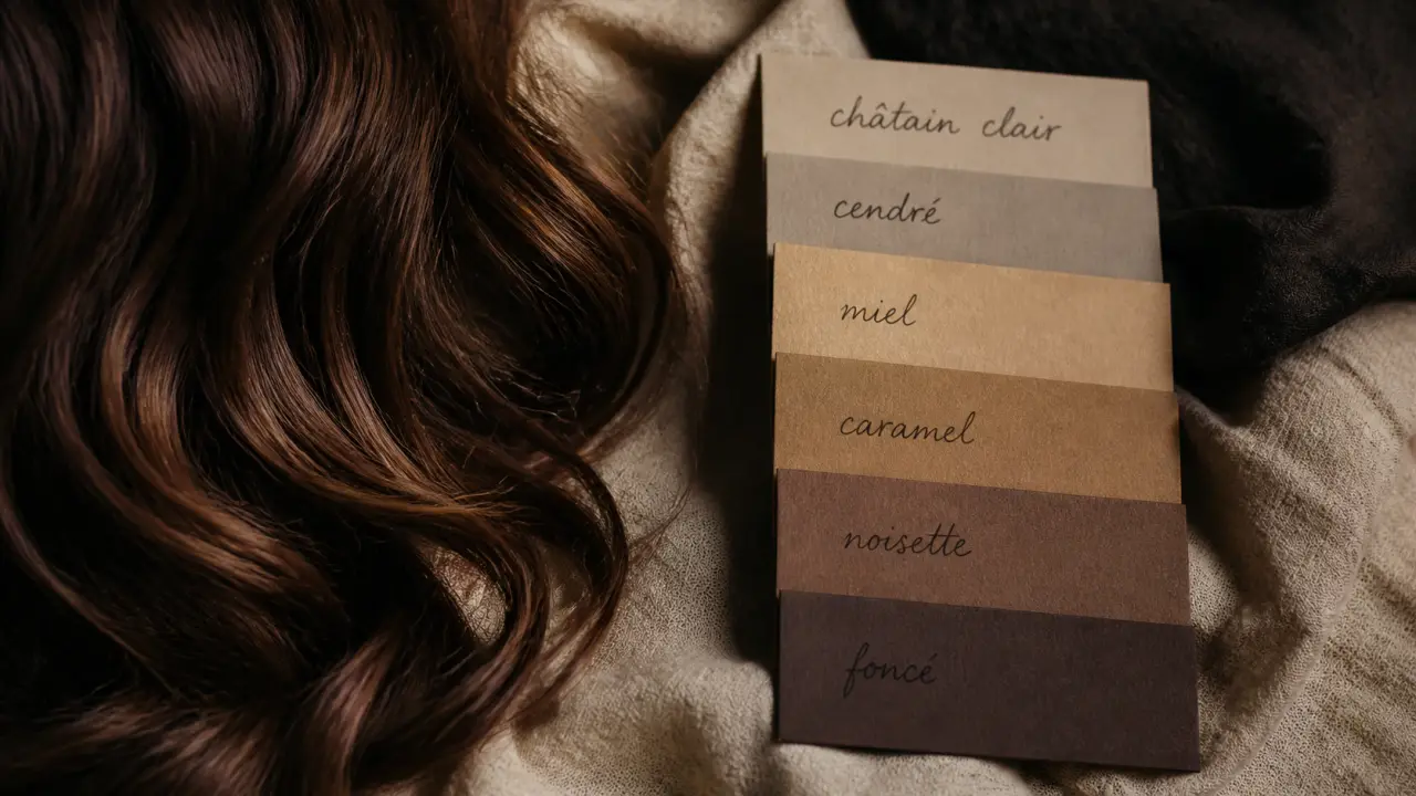 Chatain couleur cheveux : cendré, miel et caramel