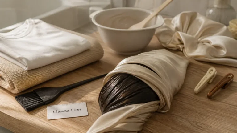 Comment avoir les cheveux lisse sans lisseur : mèche humide wrap, air froid et anti-frisottis