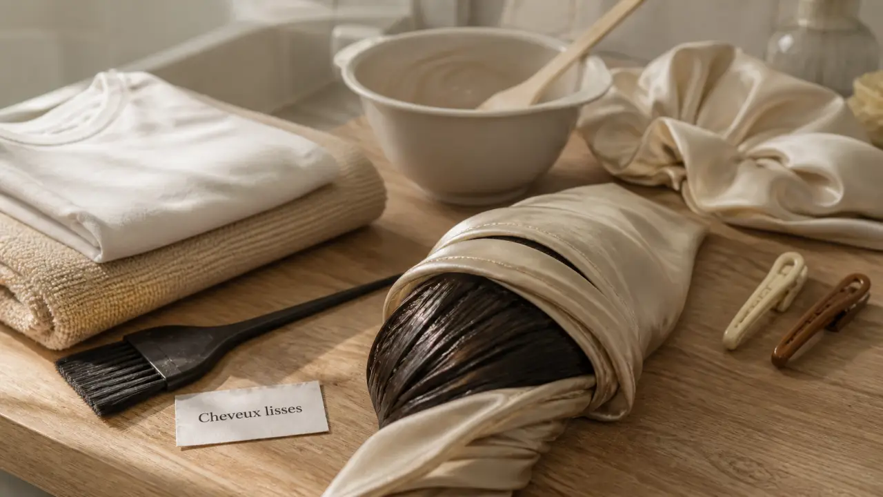 Comment avoir les cheveux lisse sans lisseur : mèche humide wrap, air froid et anti-frisottis