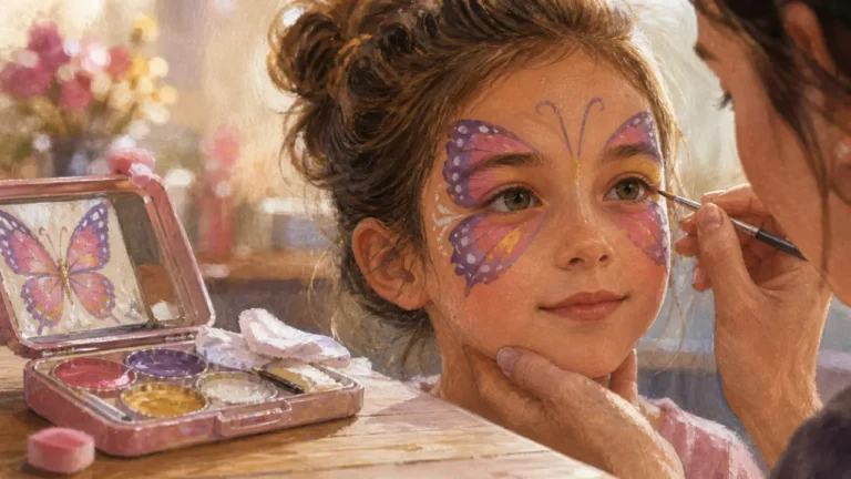 Maquillage papillon : kit 4 couleurs pour créer des ailes autour des yeux