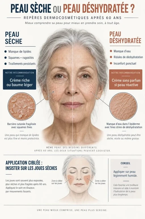 Crème visage femme 80 ans : textures adaptées à la peau sèche ou déshydratée