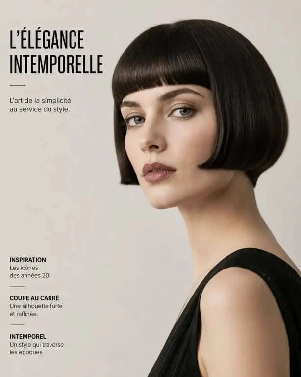 Coiffure année 20 coupe bob