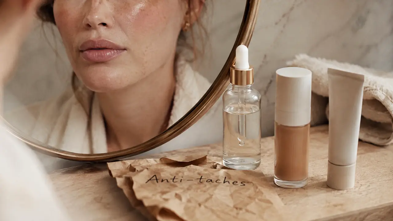 Meilleures marques soins peau uniformité teint, sérum anti-taches sans effet matière