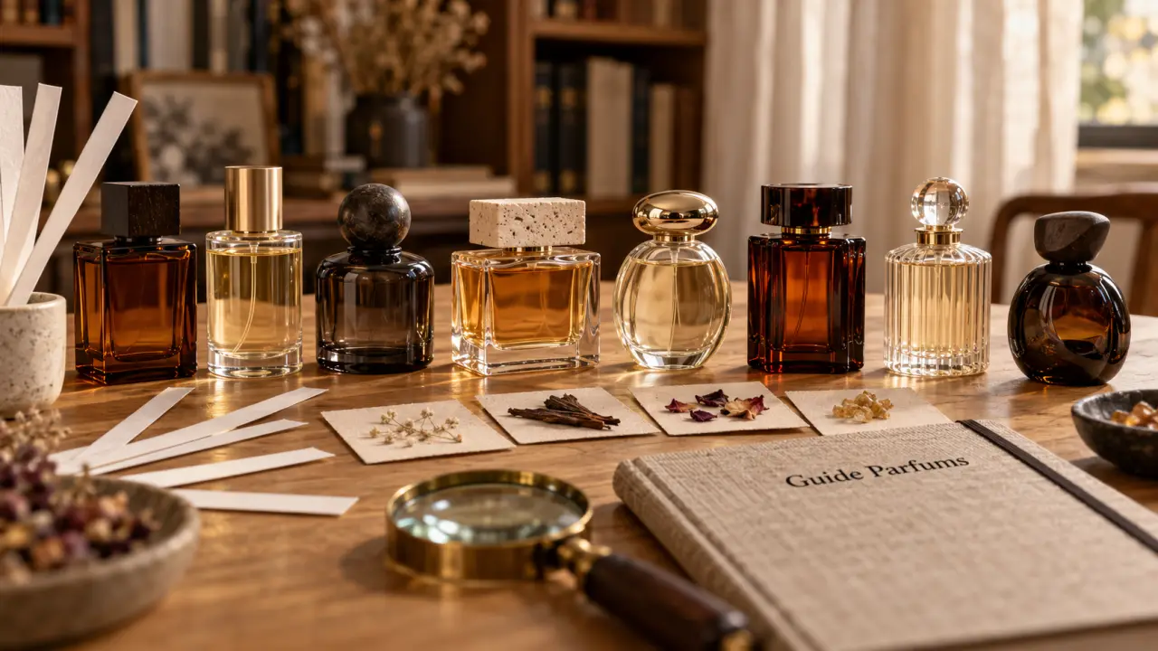 Les meilleurs parfums femmes : 8 flacons à comparer sur fond studio